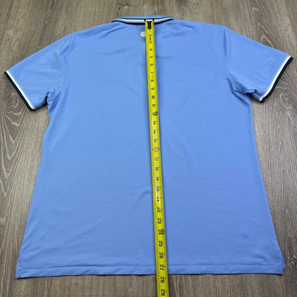 G/Fore Mens Blue Short Sleeve Stretch Golf Polo Shirt Size L POINCIANA GOLF CLUB - Picture 12 of 12